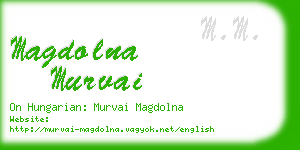 magdolna murvai business card